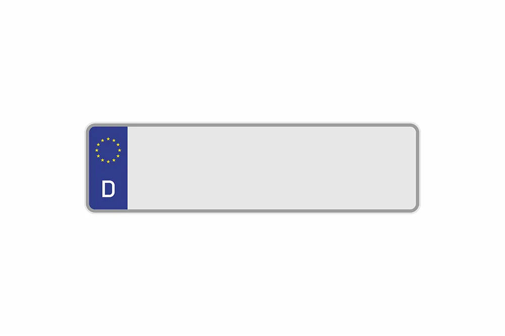 Kennzeichen Euro D 400 x 110 x 1 mm
