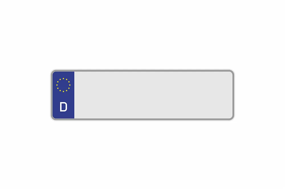 Kennzeichen Euro D 390 x 110 x 1 mm