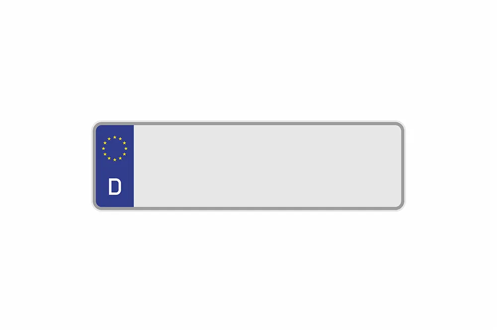 Kennzeichen Euro D 380 x 110 x 1 mm