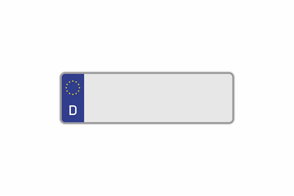 Kennzeichen Euro D 360 x 110 x 1 mm