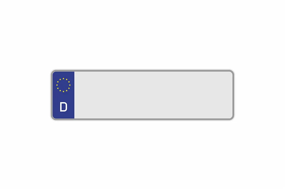 Kennzeichen Euro D 350 x 110 x 1 mm
