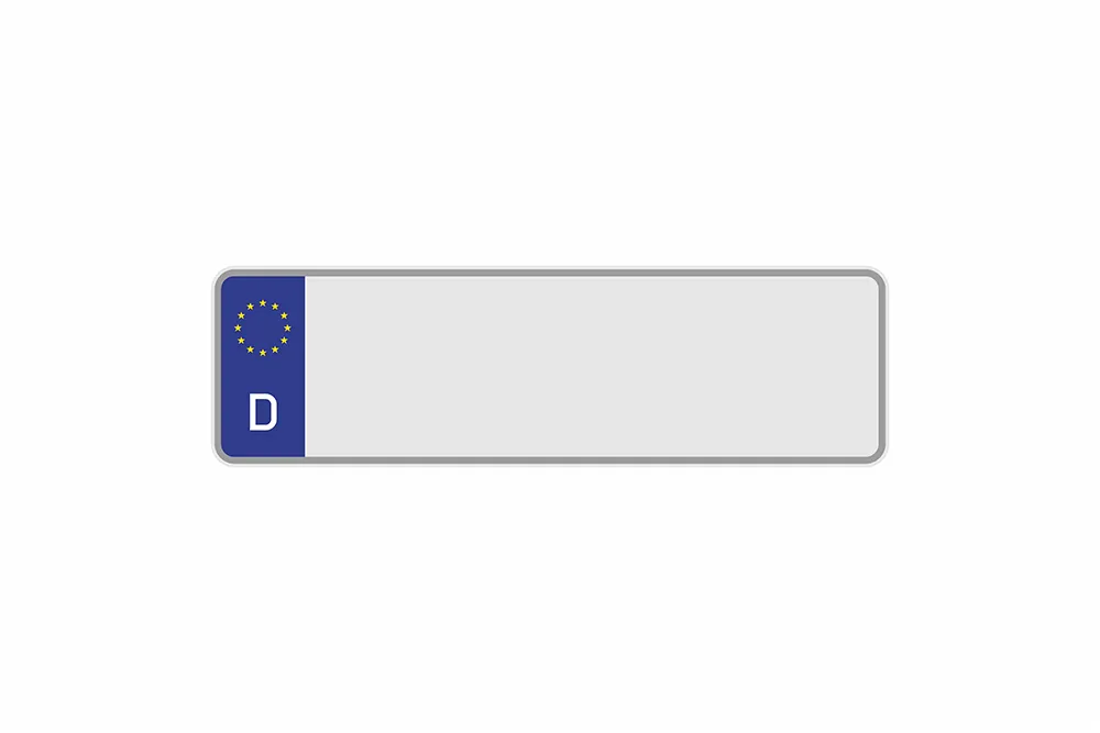Kennzeichen Euro D 330 x 110 x 1 mm