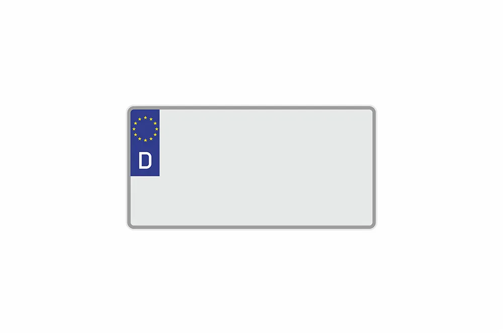 Kennzeichen Euro D 300 x 150 x 1 mm