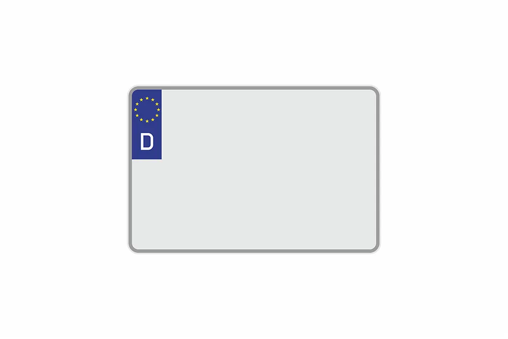 Kennzeichen Euro D 300 x 200 x 1 mm