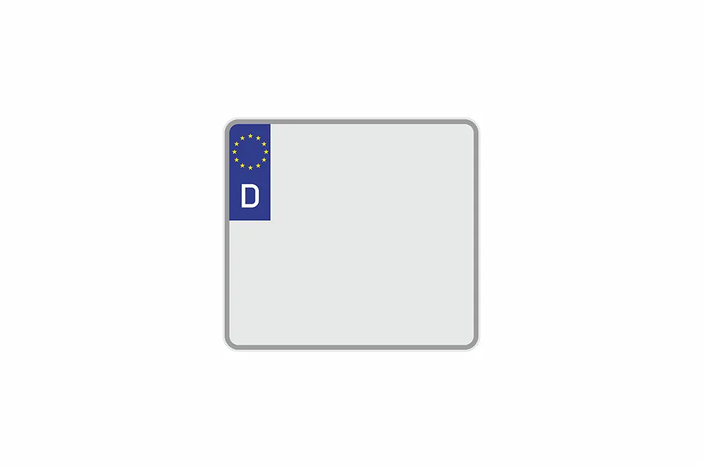Kennzeichen Euro D 220 x 200 x 1 mm