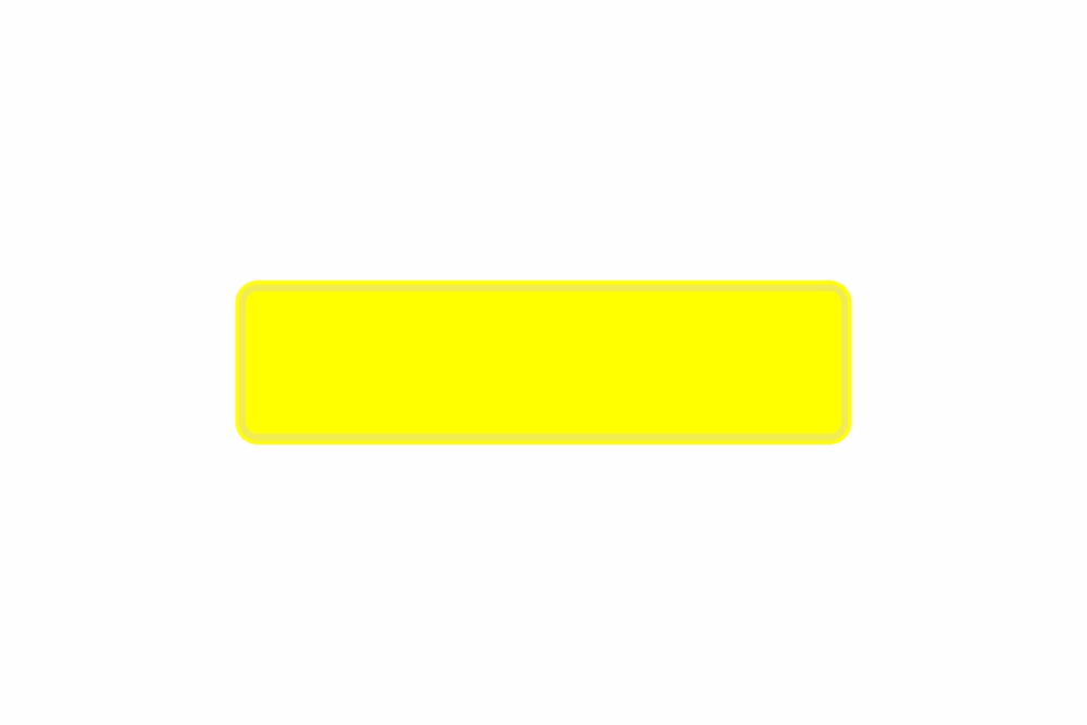 Schild gelb reflex 340 x 90 x 1 mm