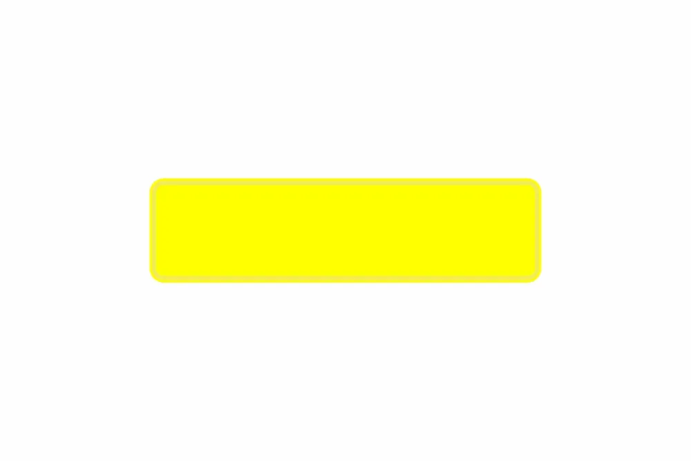 Schild gelb reflex 340 x 90 x 1 mm