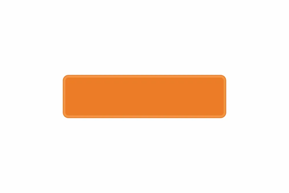 Schild orange reflex 340 x 90 x 1 mm