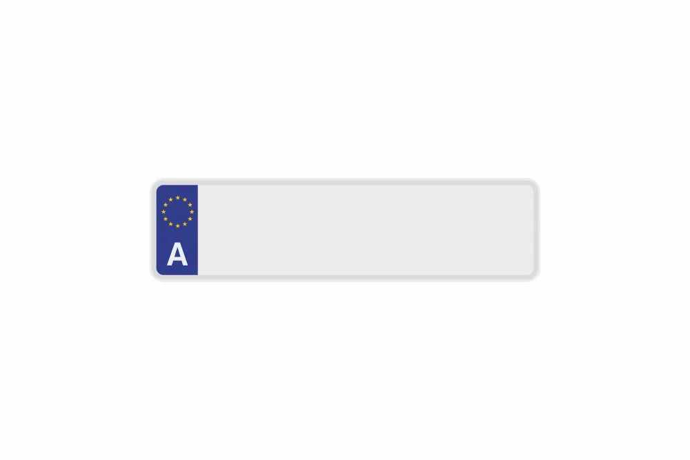 Schild Euro A / Österreich weiß reflex 340 x 90 x 1 mm