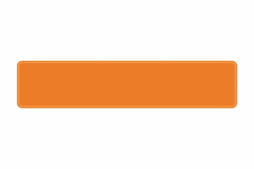 Schild orange reflex 520 x 110 x 1 mm