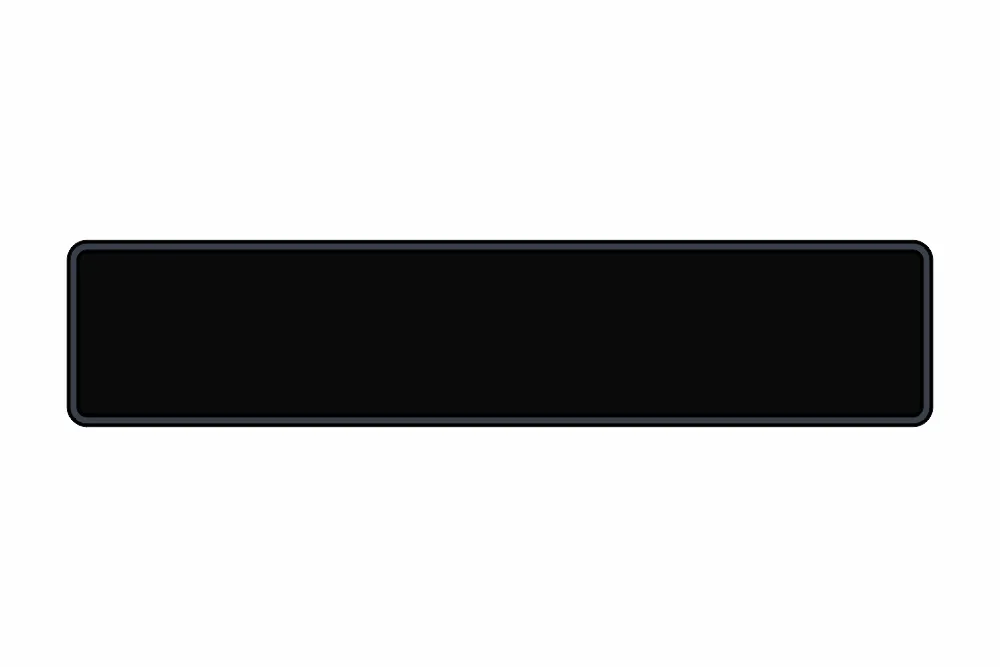 Schild schwarz reflex 520 x 110 x 1 mm