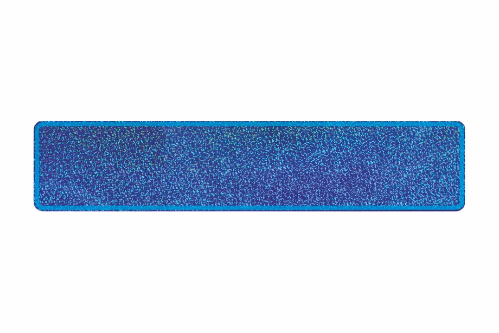 Schild glitzer blau 520 x 110 x 1 mm