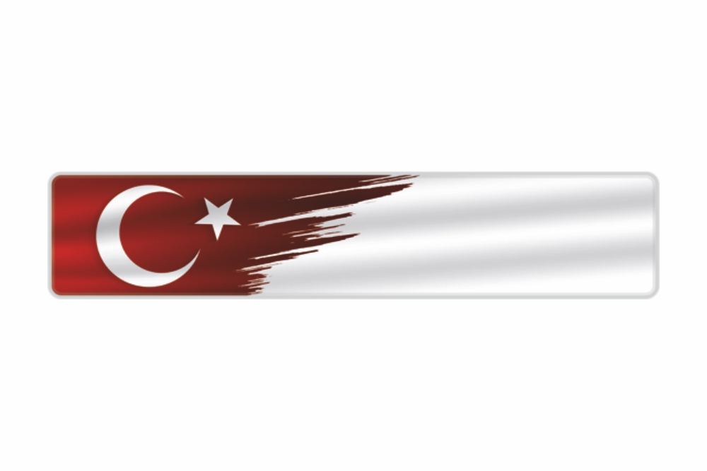 Schild Türkei reflex 520 x 110 x 1 mm