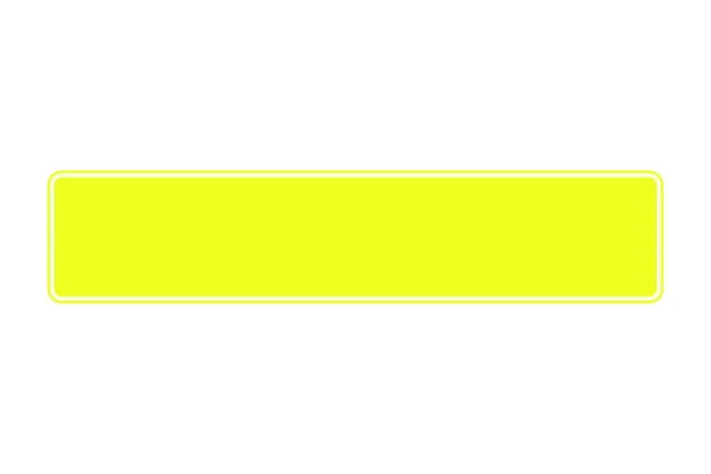 Plate sulfury yellow 520 x 110 x 1 mm