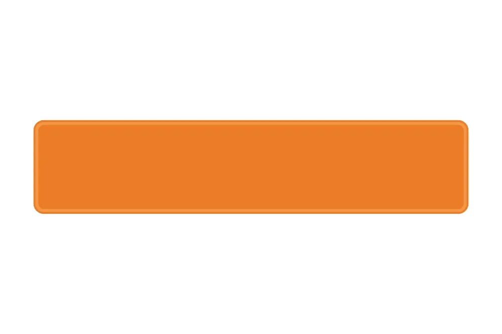 Schild orange 520 x 110 x 1 mm