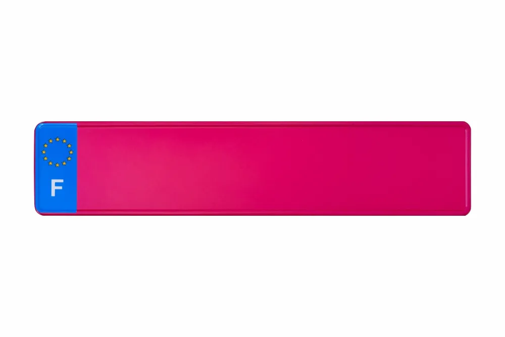 Schild Euro F / Frankreich magenta reflex 520 x 110 x 1 mm