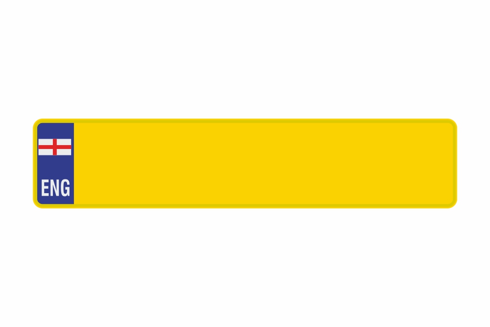 Schild ENG / England gelb reflex 520 x 110 x 1 mm