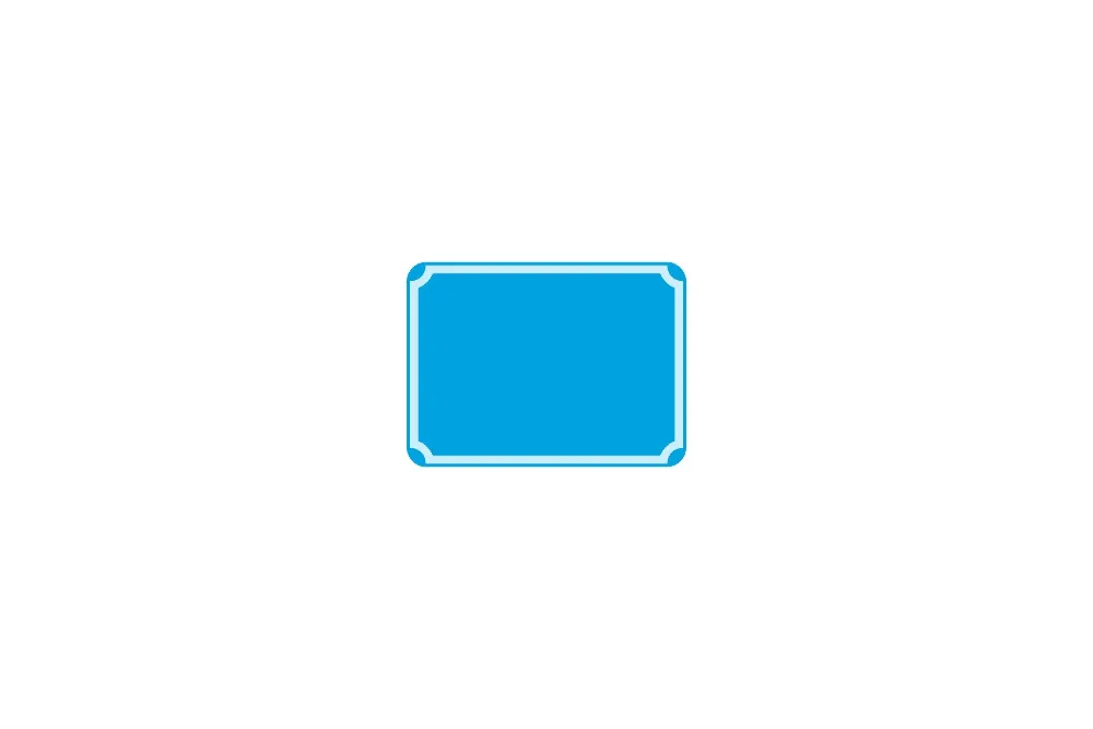 Hausnummer 2-stellig hellblau reflex 153 x 112 x 1 mm