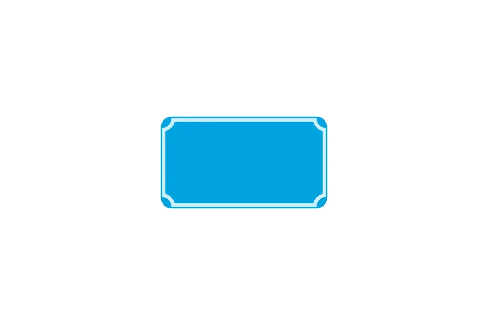 Hausnummer 3-stellig hellblau reflex 205 x 112 x 1 mm