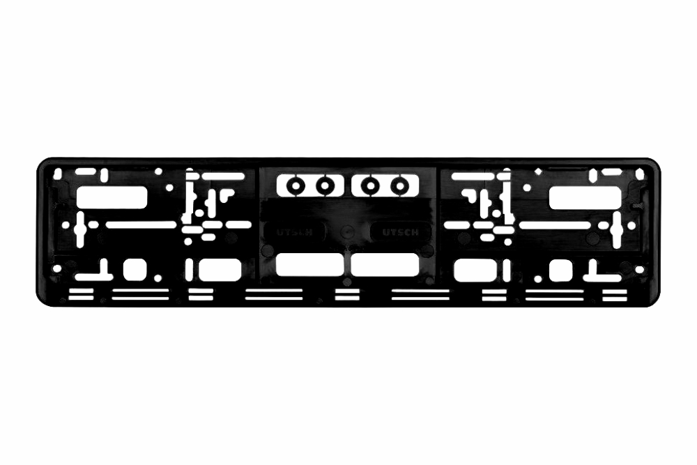 Grundplatte für Kennzeichenhalter ERUSTAR schwarz 520 x 110 mm