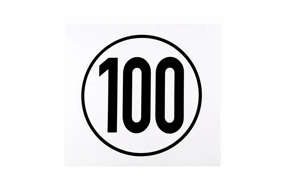 Plakette / Aufkleber 100 km/h