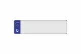 License Plate Euro D / Germany white reflex 400 x 110 x 1 mm