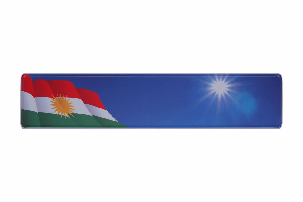 Schild Kurdistan reflex 520 x 110 x 1 mm