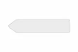 Plate Arrow white 520 x 110 x 1 mm