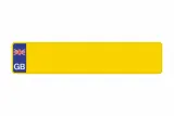 Plate GB yellow reflex 520 x 110 x 1 mm