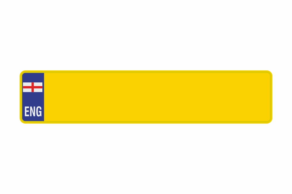 Schild ENG / England gelb reflex 520 x 110 x 1 mm
