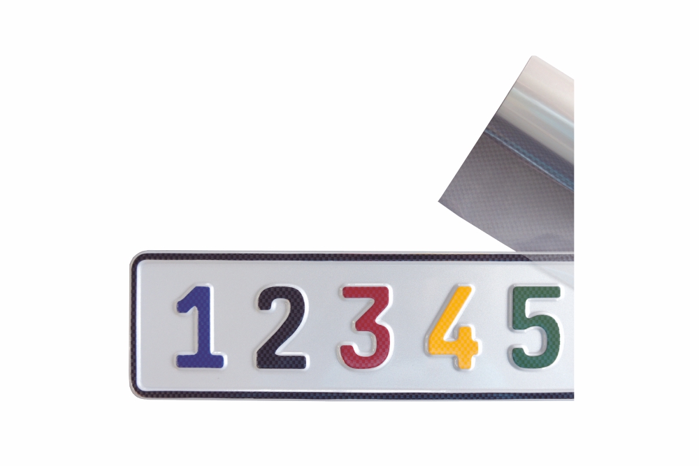 Heißprägefolie Carbon transparent (Exterieur-Qualität) 61 m x 120 mm