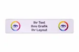 Kennzeicheneinleger / Werbeeinleger für Kennzeichenhalter mit Werbedruck / Digitaldruck
