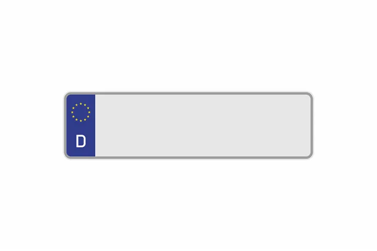 Kennzeichen Euro D 400 x 110 x 1 mm