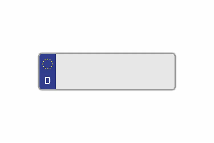 Kennzeichen Euro D 390 x 110 x 1 mm