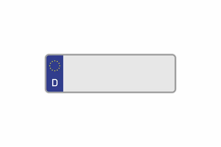 Kennzeichen Euro D 360 x 110 x 1 mm