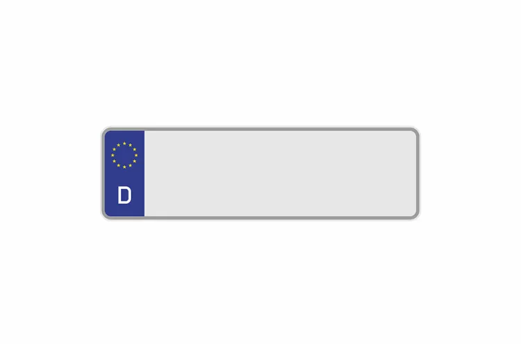 Kennzeichen Euro D 330 x 110 x 1 mm
