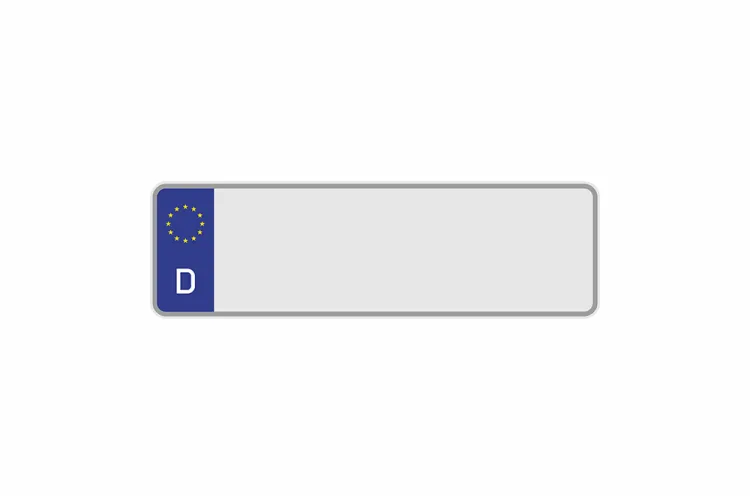 Kennzeichen Euro D 300 x 110 x 1 mm