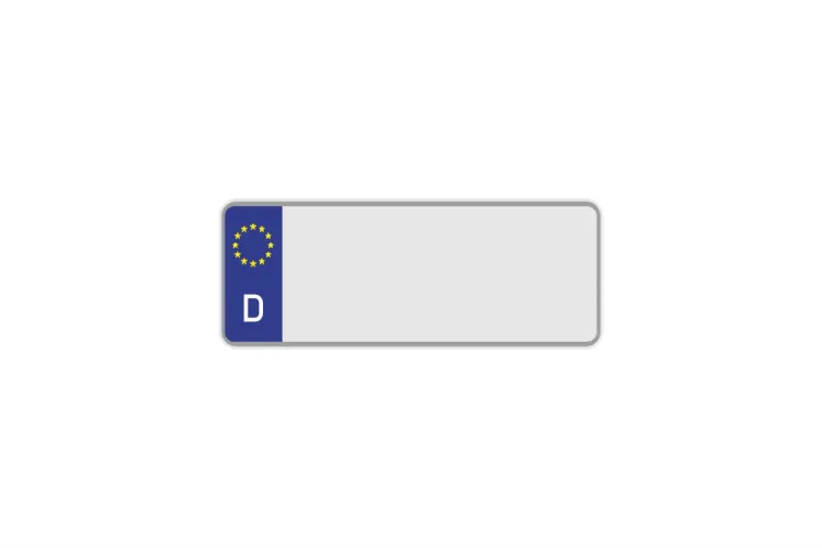 Kennzeichen Euro D 280 x 110 x 1 mm