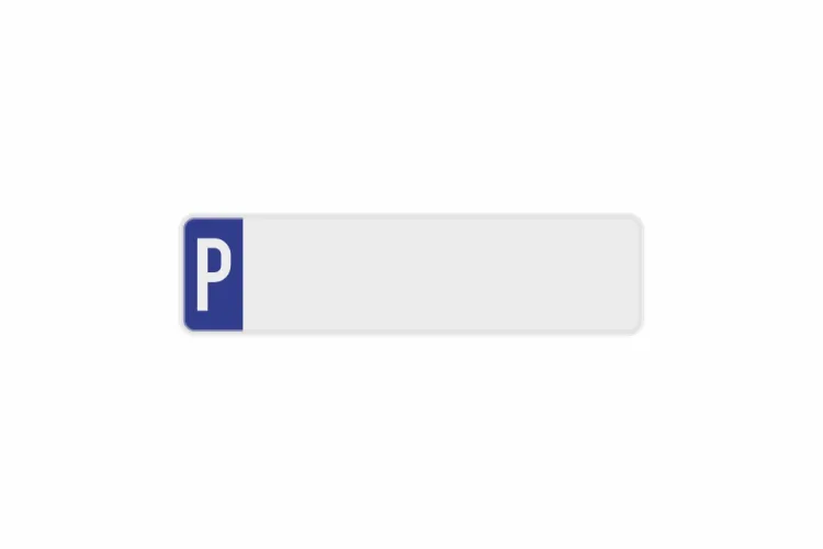 Schild Parkplatz weiß reflex 340 x 90 x 1 mm