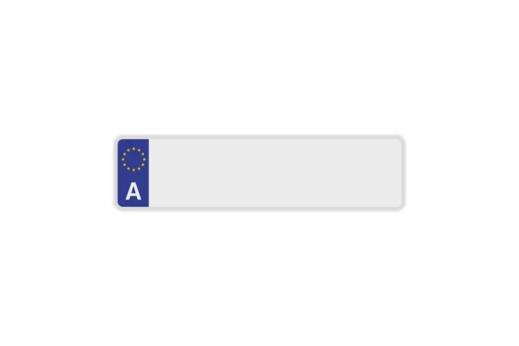 Schild Euro A / Österreich weiß reflex 340 x 90 x 1 mm