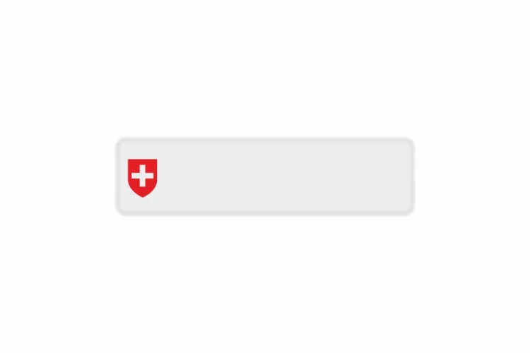Schild CH / Schweiz weiß reflex 340 x 90 x 1 mm