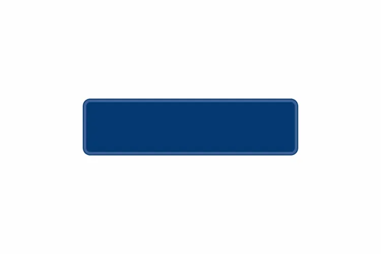 Schild verkehrsblau 340 x 90 x 1 mm