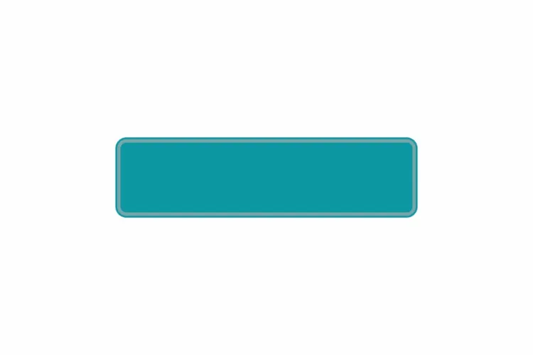 Plate turquoise 340 x 90 x 1 mm