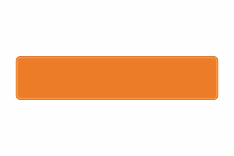 Schild orange reflex 520 x 110 x 1 mm