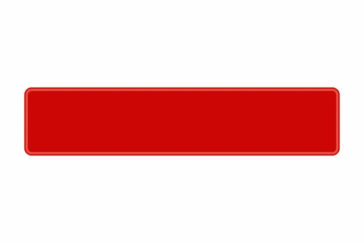 Schild rot reflex 520 x 110 x 1 mm