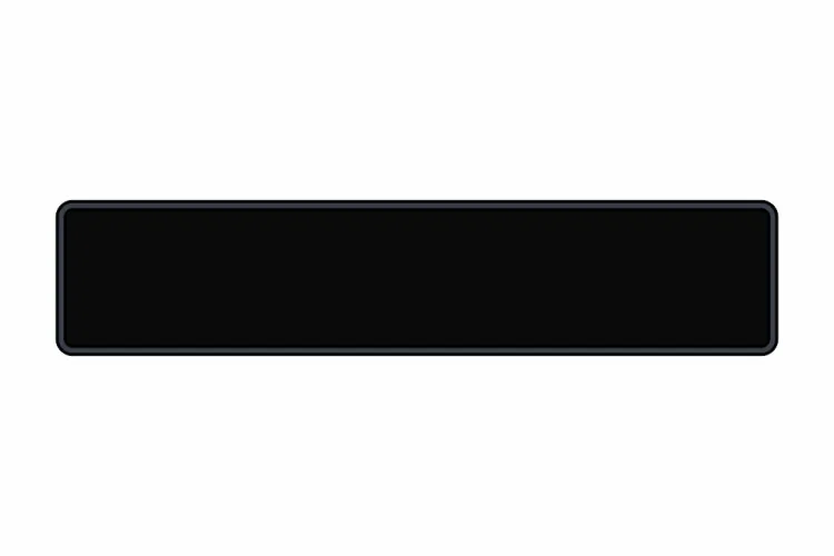 Schild schwarz reflex 520 x 110 x 1 mm