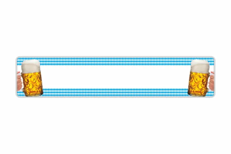Plate Cheers Bavaria reflex 520 x 110 x 1 mm