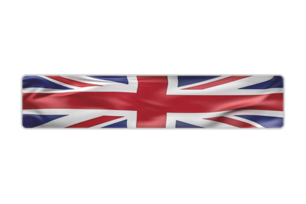 Schild Union Jack Flagge reflex 520 x 110 x 1 mm