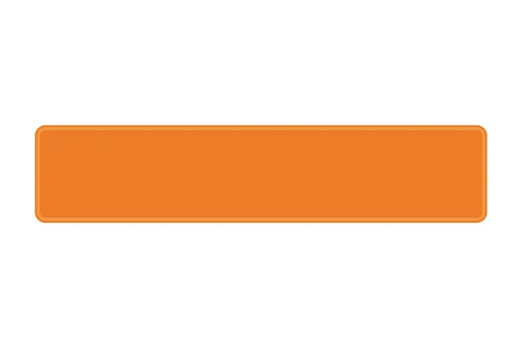 Schild orange 520 x 110 x 1 mm