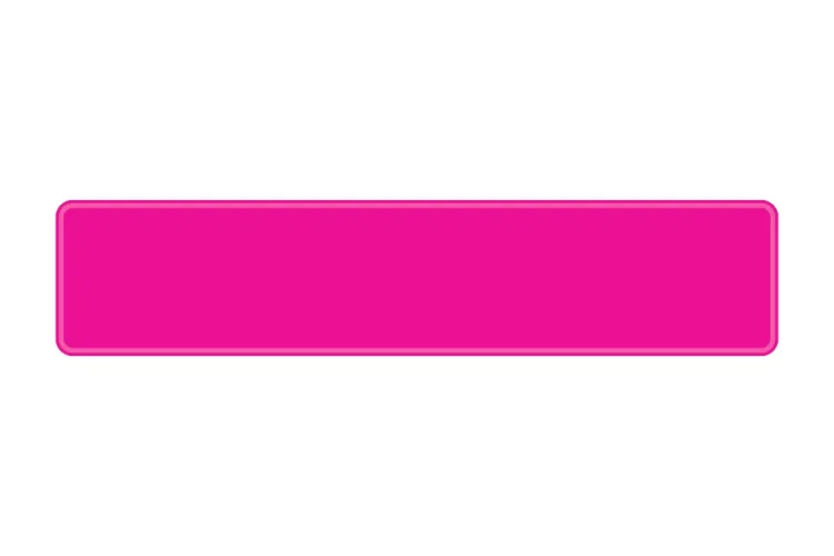 Schild pink 520 x 110 x 1 mm